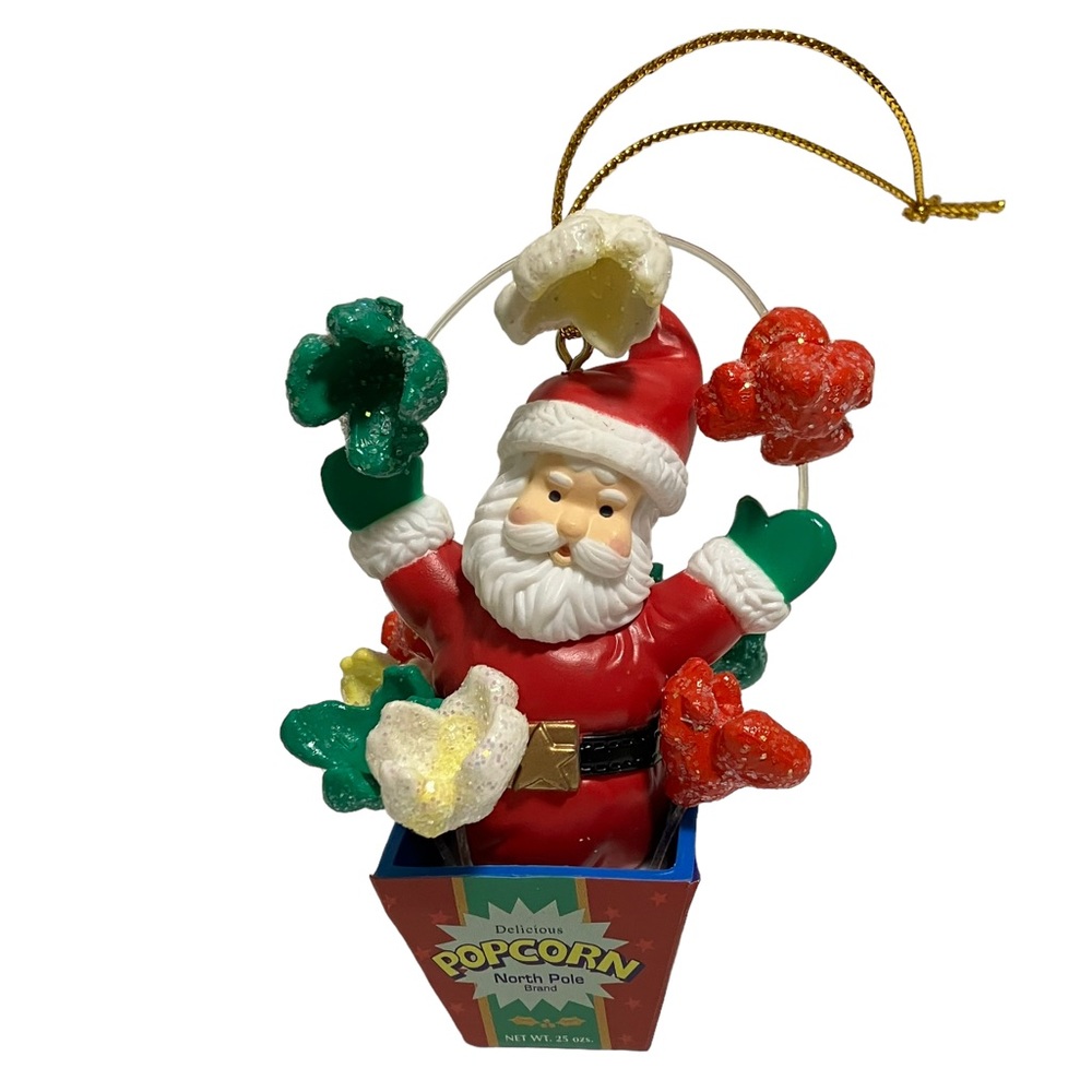 Vintage NEW Trim A Home Santa Popcorn Christmas Ornament